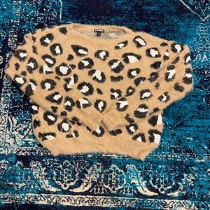 FAUX Fur Leopard Pattern Sweater